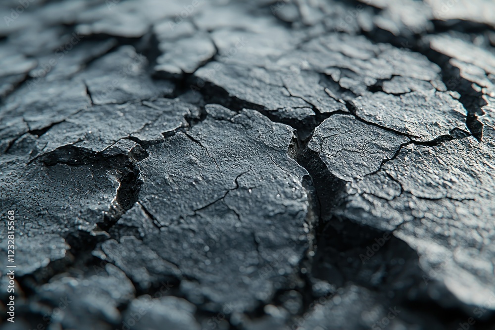 Fototapeta premium Cracked dry earth desert ground texture close-up background climate