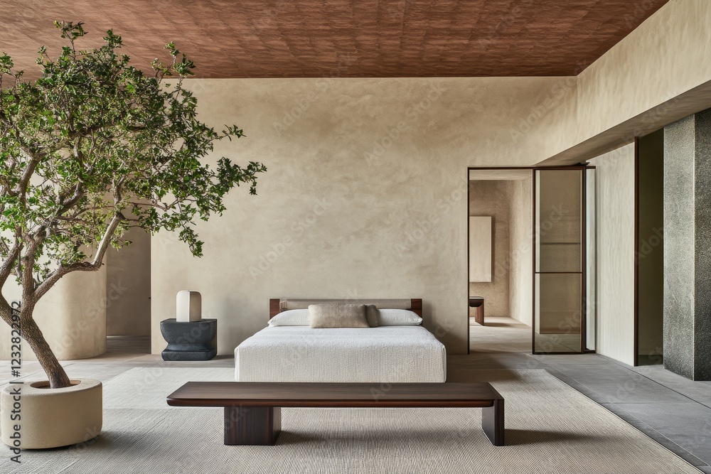 Modern Minimalist Bedroom Design with Natural Elements and Light Modern Minimalist Bedroom Design with Natural Elements and Light