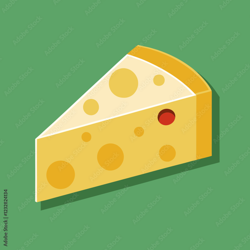 piece of cheese on white