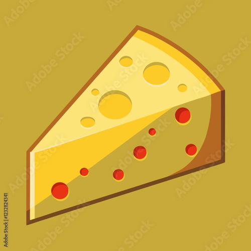 piece of cheese vector