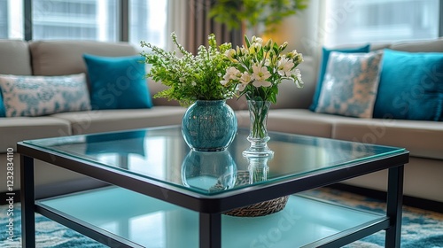 Modern living room design featuring stylish decor and elegant furnishings in ...