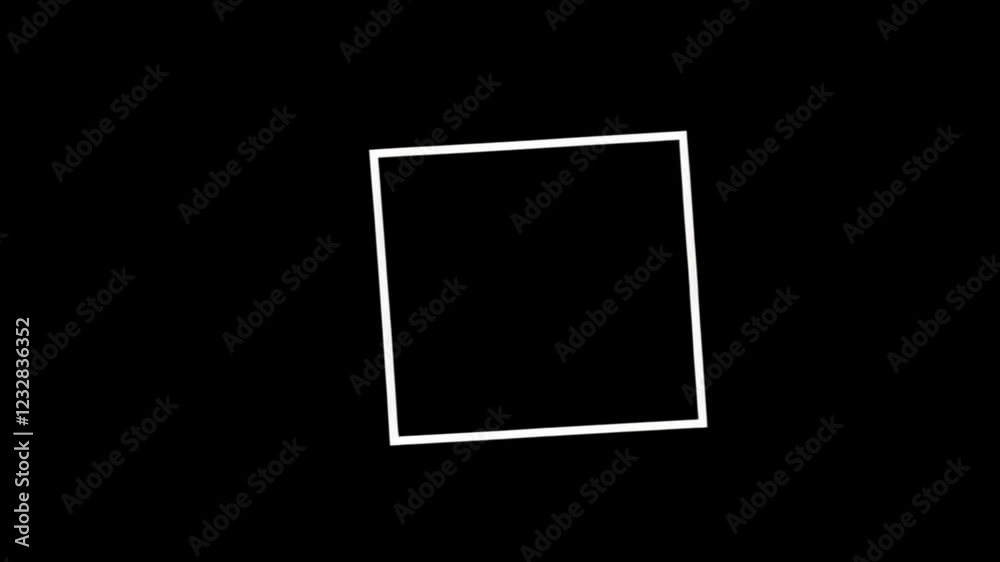 Abstract Minimalist White Square on Black Background Abstract Minimalist White Square on Black Background