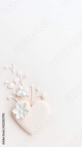 Minimalist white paper card