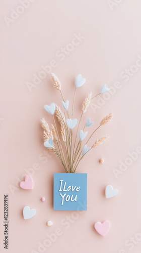 Simple handmade Valentine's card, 