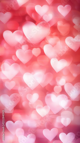 Watercolor hearts on textured handmade paper