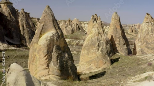 Cappadocia, Göreme National Park, Turkey, Drone 4k, 
Sunset, Sunrise, Application plan, Beautiful landscapes,