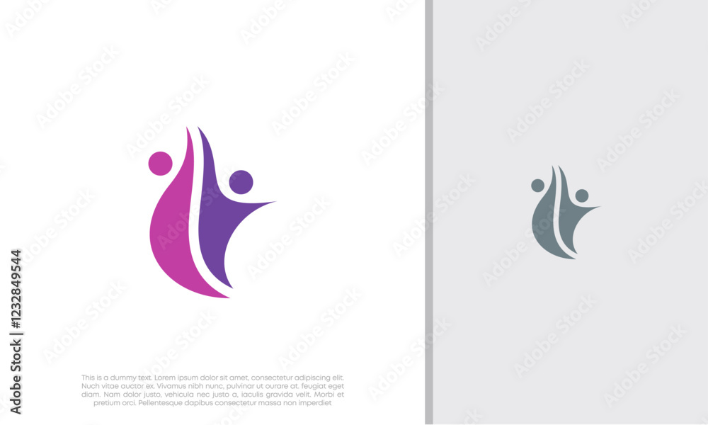 Fototapeta premium Global Community Logo Icon Elements Template. Community human Logo template vector. Community health care. Abstract Community logo 