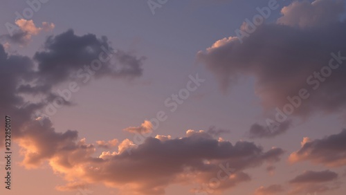 Wallpaper Mural Serene Sunset Sky with Softly Lit Clouds Torontodigital.ca