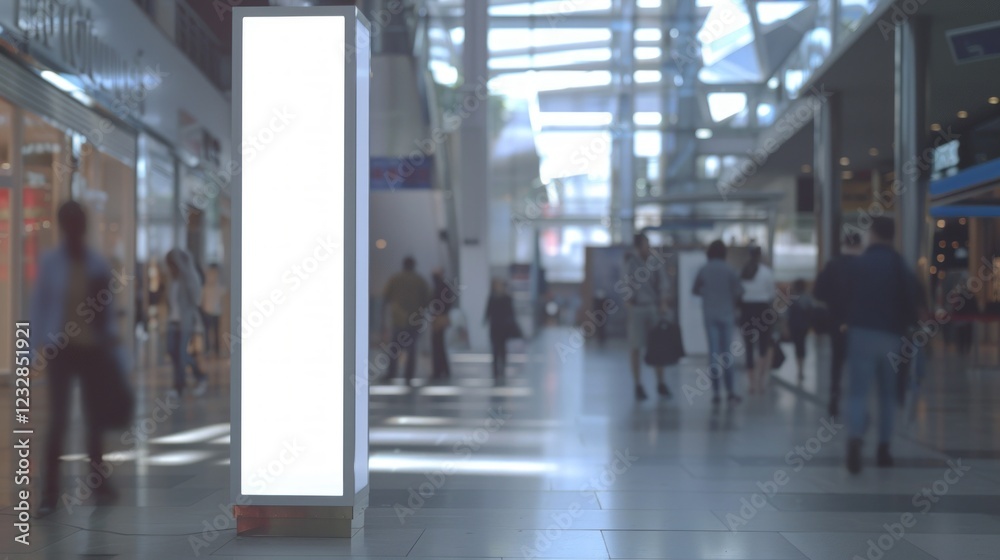 Fototapeta premium Empty billboard with copy space in public place
