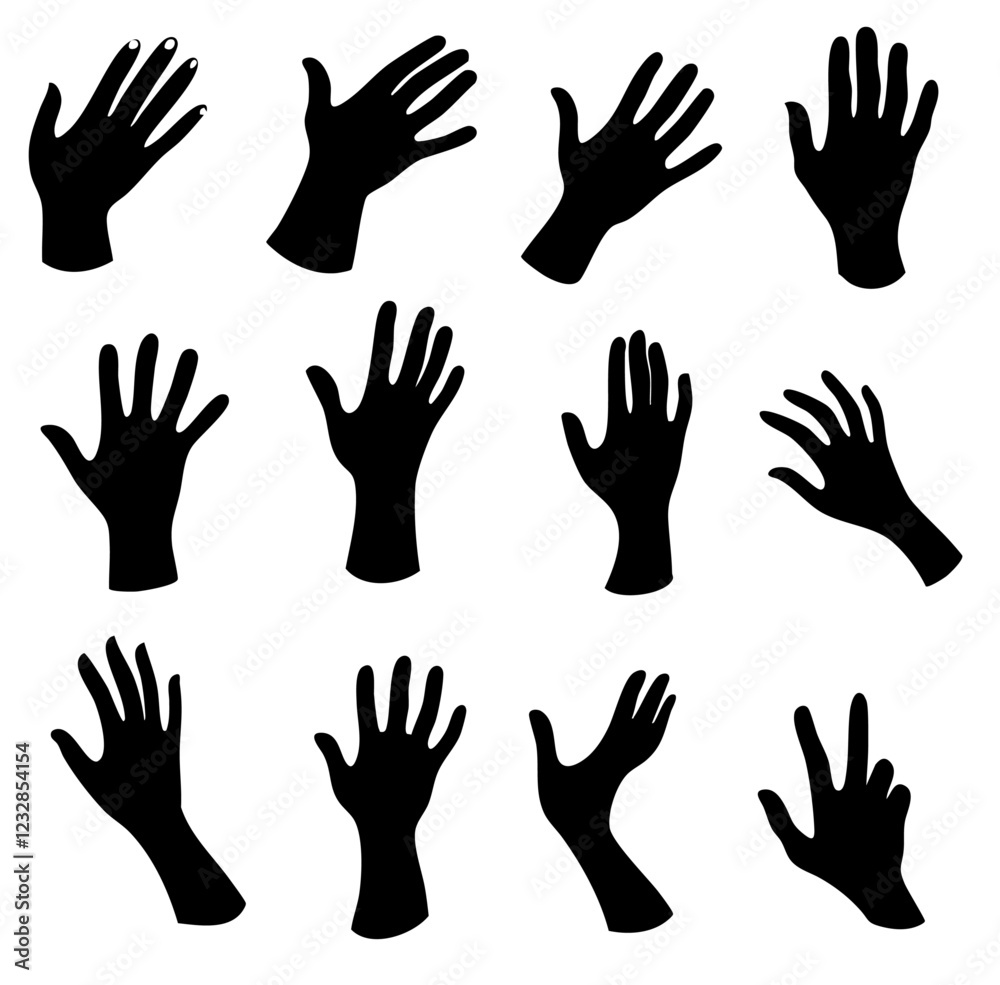 Artistic Hand Line Art Pack High-Quality Monochrome Design, Sketch, No Background Artistic Hand Line Art Pack High-Quality Monochrome Design, Sketch, No Background