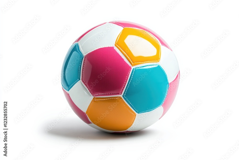 colorful soccer ball isolated on white background colorful soccer ball isolated on white background