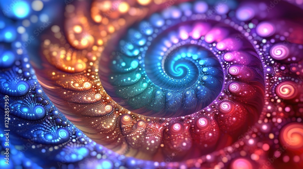 Abstract Colorful Spiral Fractal Art Design Abstract Colorful Spiral Fractal Art Design