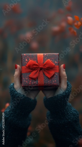Gift presentation during a festive gathering in a cozy home