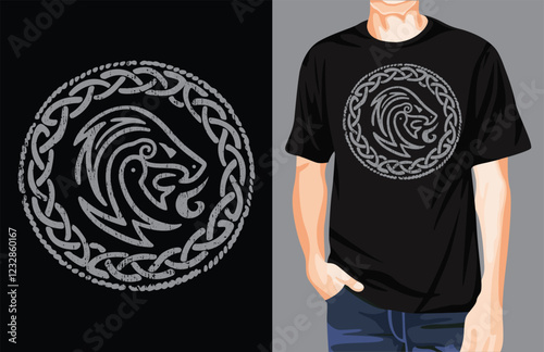 Viking dragon t-shirt design unique idea