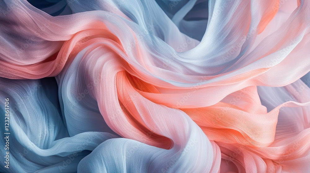 Swirling Pastel Fabric Creates Abstract Art Swirling Pastel Fabric Creates Abstract Art