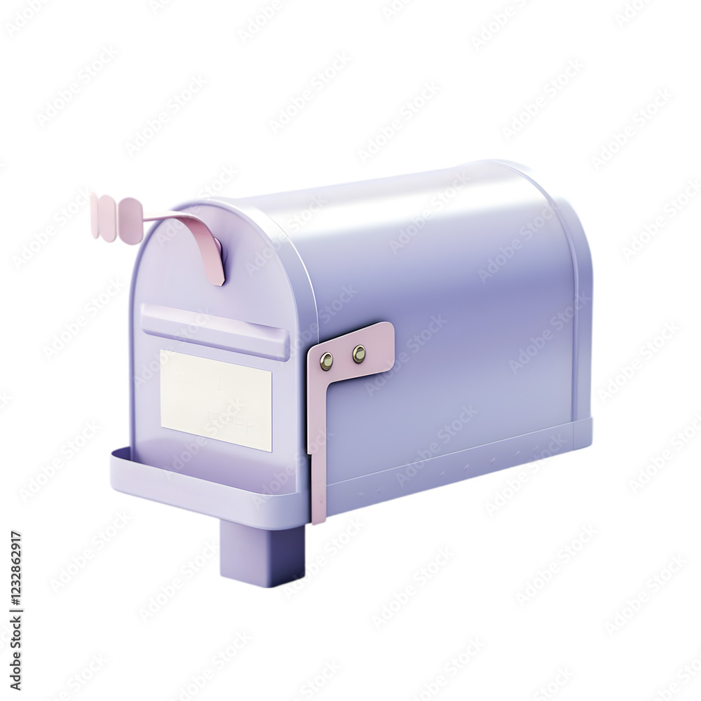 Ultra-realistic mini mailbox with pastel Background Design in Ultra-Realistic Style