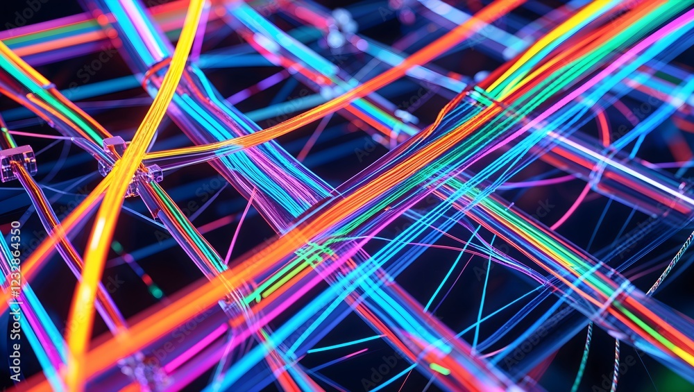 Futuristic Connectivity Captured in Fiber Optics Futuristic Connectivity Captured in Fiber Optics