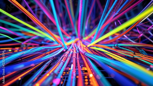 Vibrant Connectivity Through Fiber Optic Cables