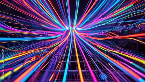 Striking Image of Fiber Optics Illuminating the Dark