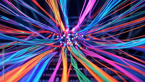 Brightly Colored Optic Fibers in a Digital Network