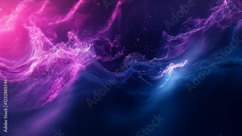 beautiful calming background with wave in blue and purple colors gently swaying