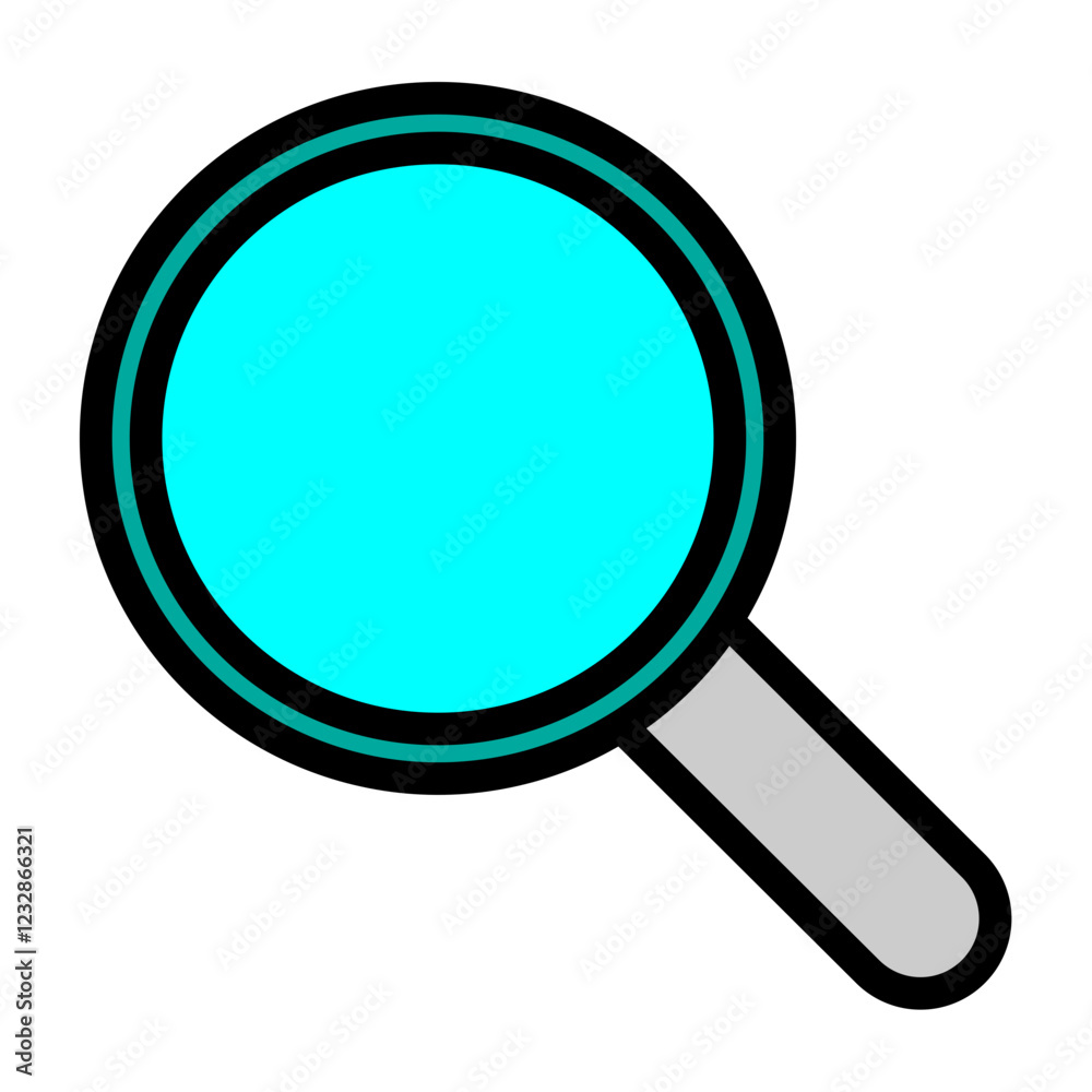 Magnifying Glass Vector Filled Icon Design Magnifying Glass Vector Filled Icon Design