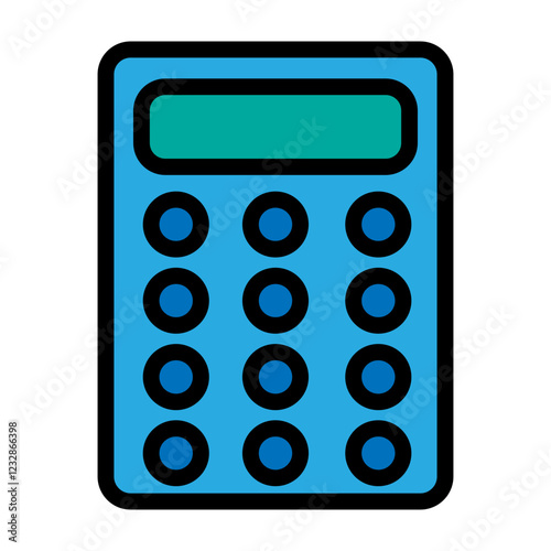 Calculator Vector Filled Icon Design
