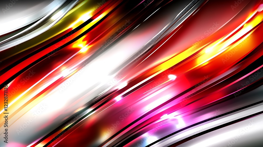 Abstract Red White Yellow And Black Diagonal Stripes Abstract Red White Yellow And Black Diagonal Stripes