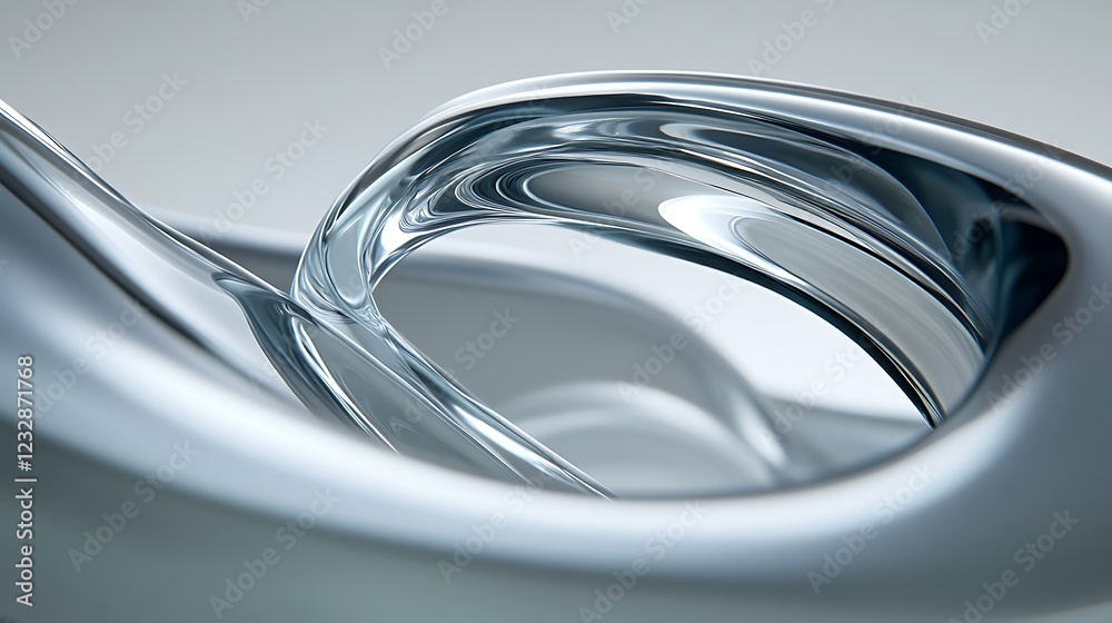 Abstract Silver Liquid Swirling Design Abstract Silver Liquid Swirling Design