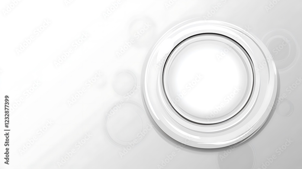 Abstract White Circular Design with Concentric Rings Abstract White Circular Design with Concentric Rings