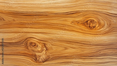 Rich Brown Wood Grain Texture With Knots photo