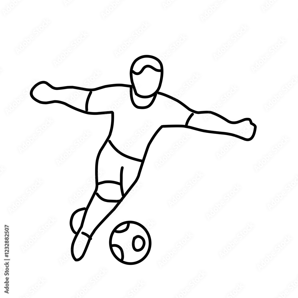 Soccer or football sports outline Soccer or football sports outline