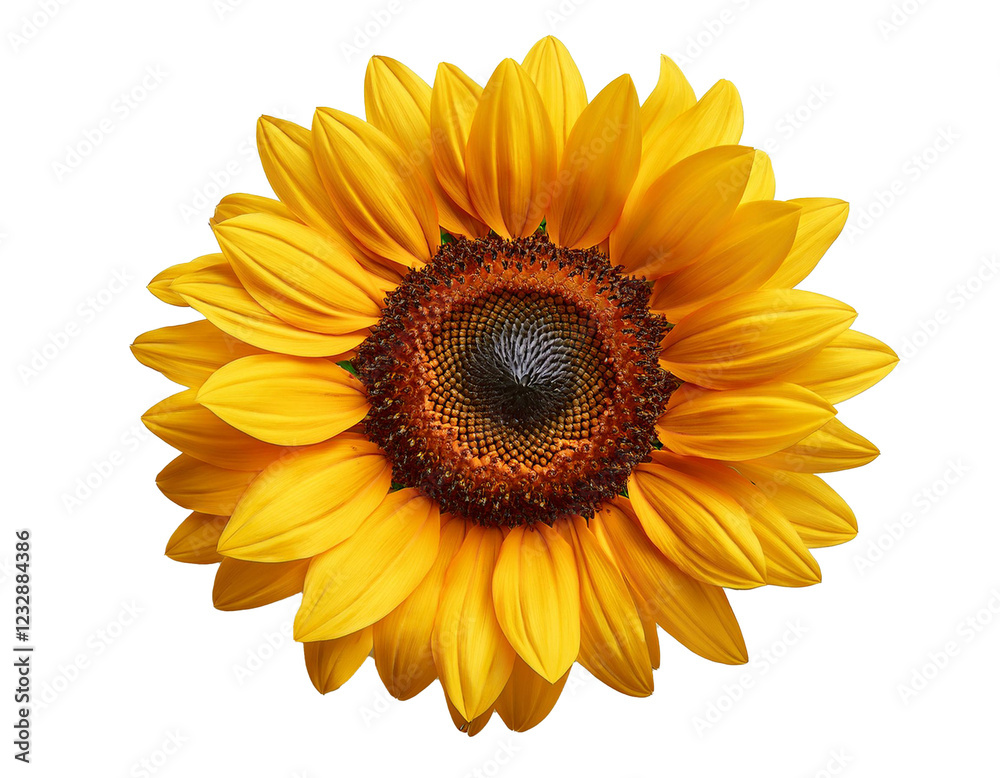 Fototapeta premium Sun flower on white Background, cut out