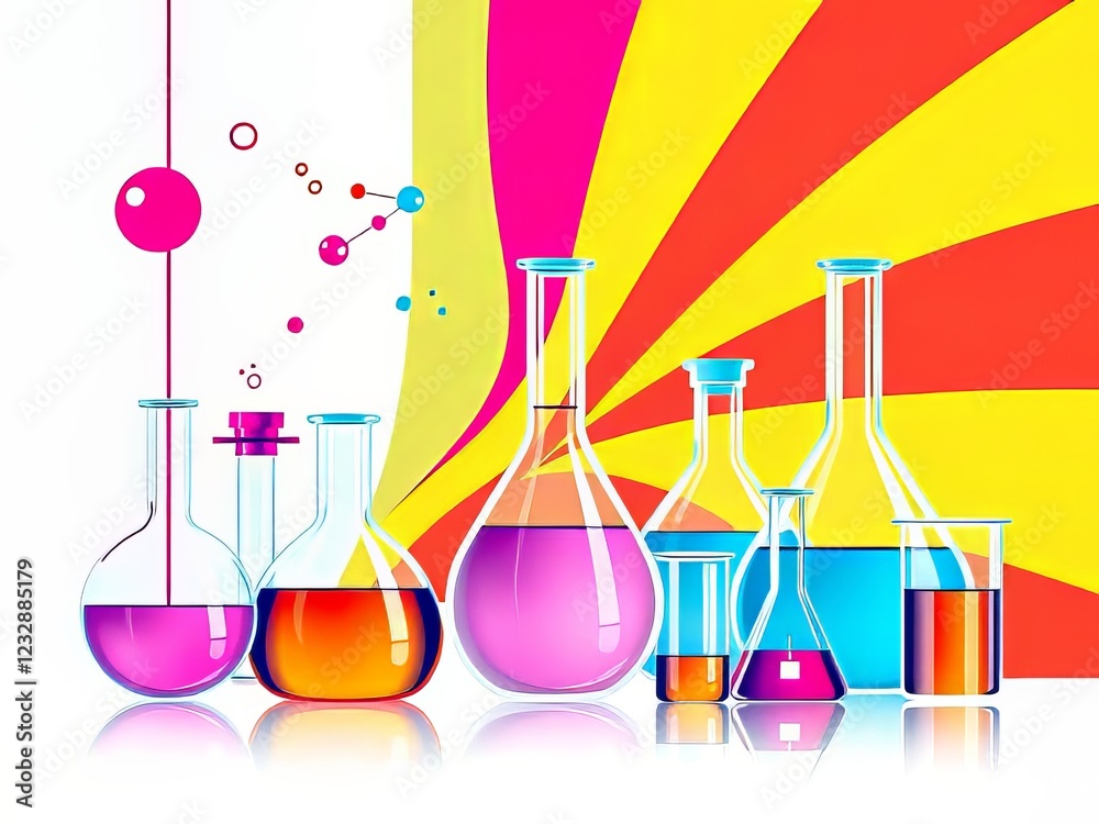 Vibrant Chemical Patterns - Science Background Art Vibrant Chemical Patterns - Science Background Art