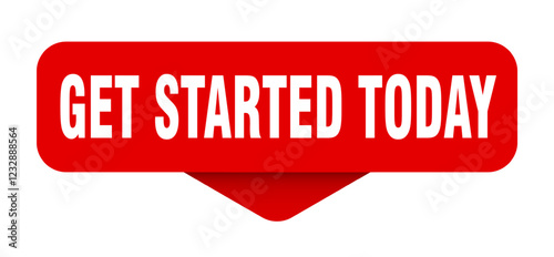 get started today sticker. get started today sign on transparent background