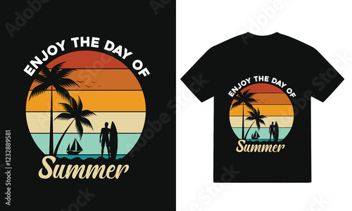 Summer t-shirt design bundle, summer beach vacation t-shirts- t shirt design vector, Summer Mood T Shirt Design Hot Weather Vector Template with Retro Colors, Endless Summer T Shirt Design Vector .