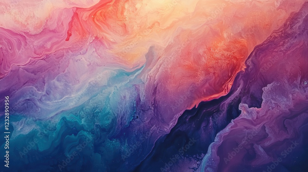 Fototapeta premium Vibrant Abstract Swirls of Pink, Purple, and Blue on Canvas Background