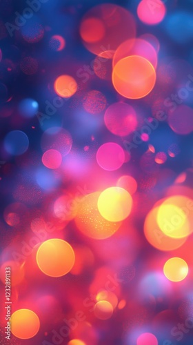 Abstract Colorful Bokeh Lights Background.