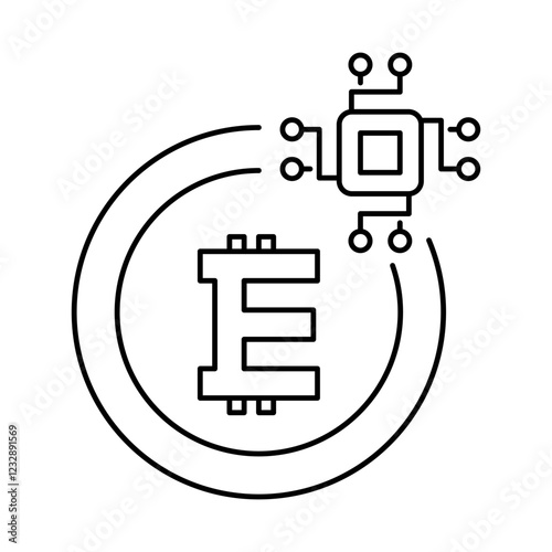 Tokenized Assets Icon – Secure Blockchain-Based Digital Ownership