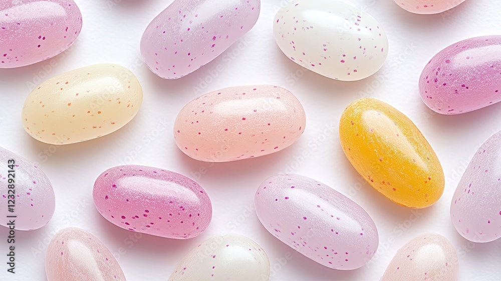 Pastel Speckled Easter Egg Shaped Candies Pastel Speckled Easter Egg Shaped Candies