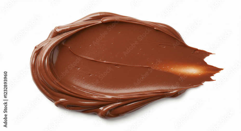 Chocolate cream spread isolated on white background, top view
Chocolate cream spread isolated on white background, top view
