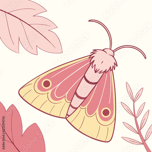 Rosy Maple Moth A Cotton-Candy-Colored Marvel