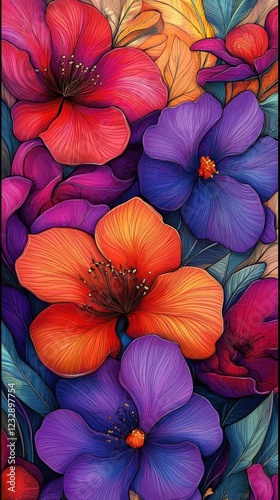 Vibrant Floral Arrangement: A Symphony of Colors.