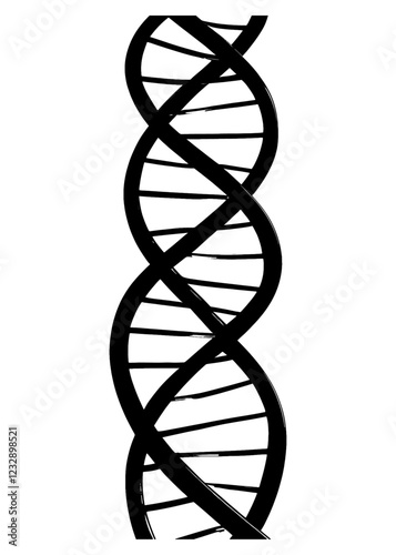 Rotating DNA, Genetic engineering scientific concept. rendered loopable animation of rotating DNA glowing molecule on blue background. Genetics concept. Animation rotation of model DNA