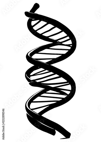 Rotating DNA, Genetic engineering scientific concept. rendered loopable animation of rotating DNA glowing molecule on blue background. Genetics concept. Animation rotation of model DNA