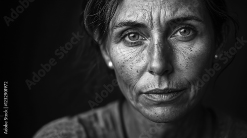mature woman portrait close up face