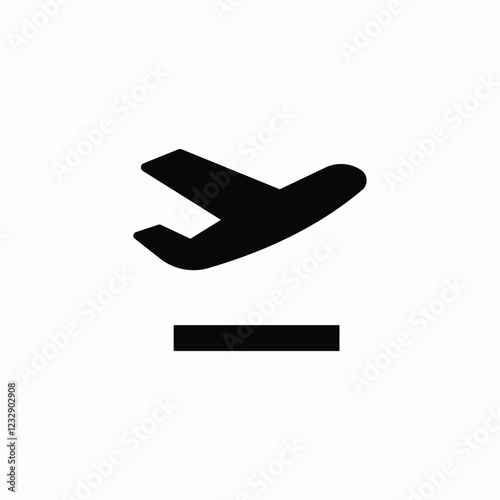 plane departure icon sign vector photo