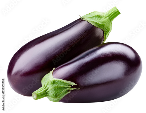 eggplant isolated on white background, cut out 