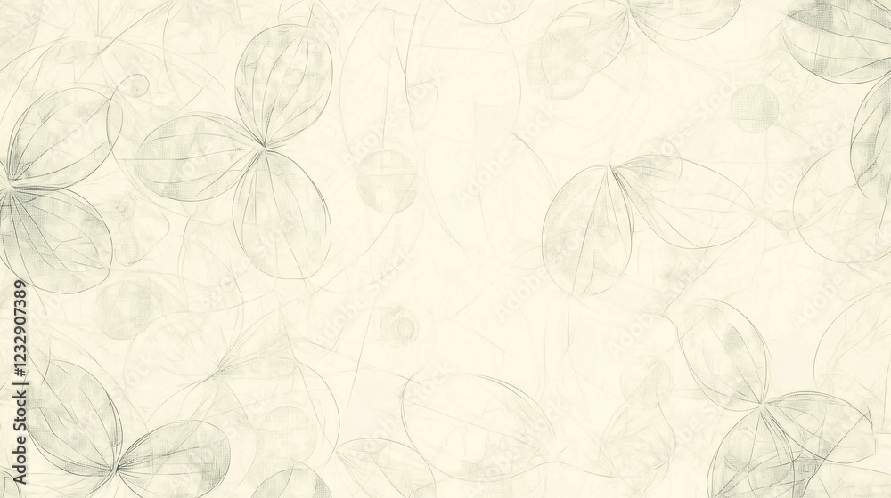 Subtle Elegant Pattern of Leaf Shapes on Light Background Subtle Elegant Pattern of Leaf Shapes on Light Background