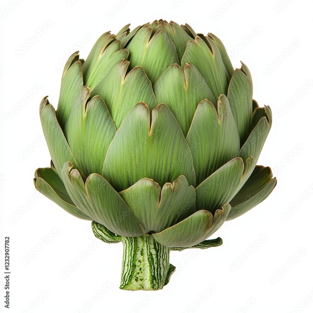 A vibrant artichoke with layered green leaves, showcasing its unique shape and texture, perfect for culinary uses or decorative purposes. A vibrant artichoke with layered green leaves, showcasing its unique shape and texture, perfect for culinary uses or decorative purposes.
